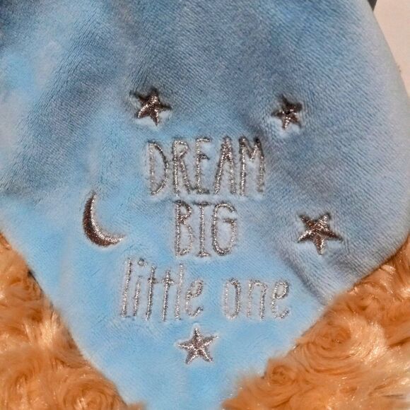 Baby Starters Puppy Security Blanket-Dream Big Little One-Satin Lined-Ratlle-NEW - Picture 7 of 12